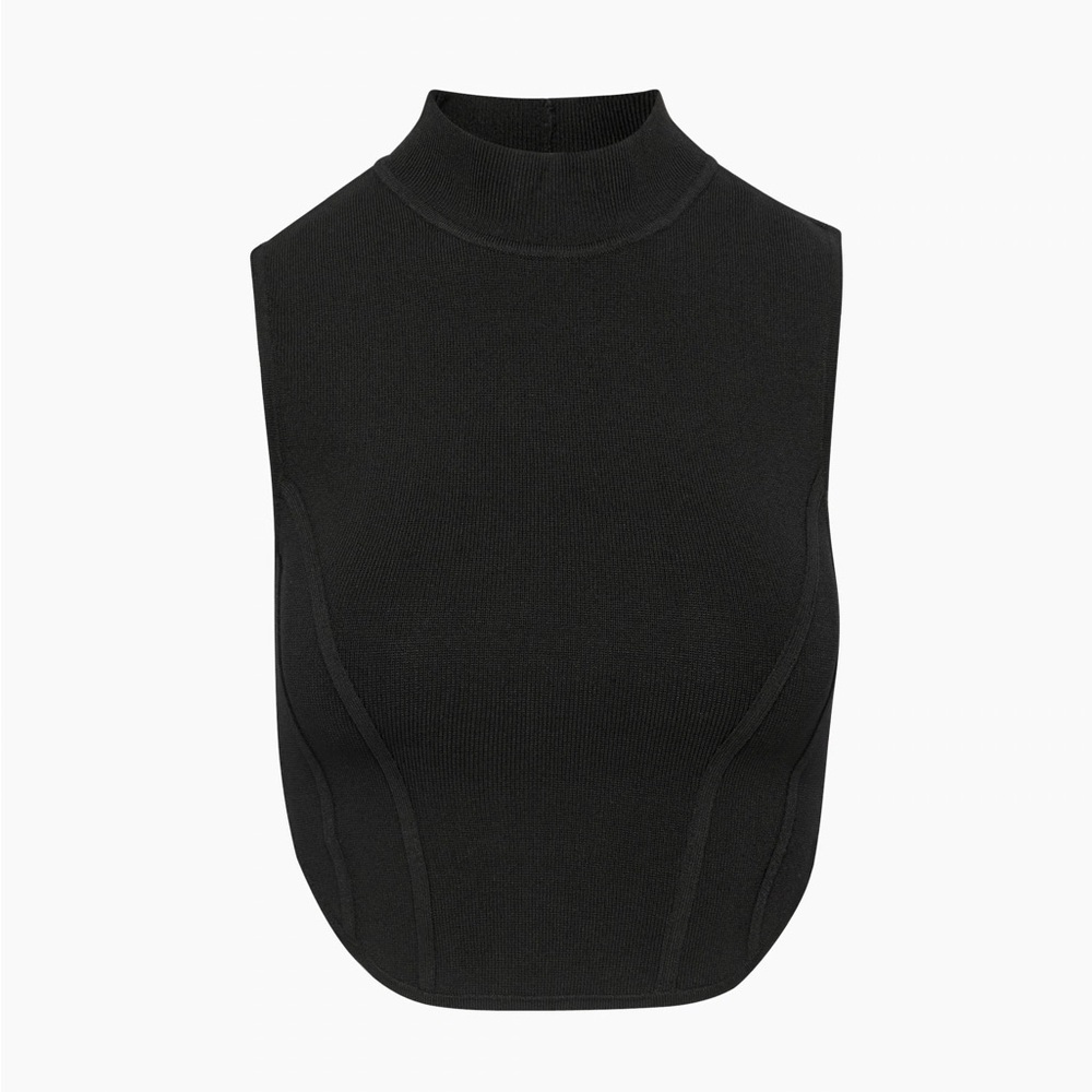 Sold Out Online Aritzia Babaton Sculpt Knit Bustier Mockneck | Size Small